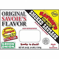 Savoie's Smoked Mixed Green Onion Sausage 4 lb